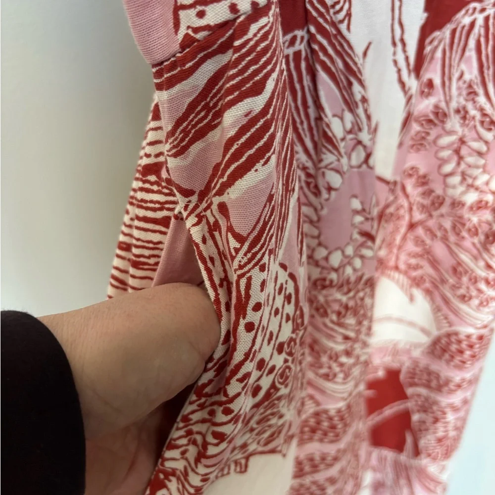 Japna Tropical Print Wide Leg Jumpsuit Linen Cotton Rayon Size Large - Picture 5 of 10